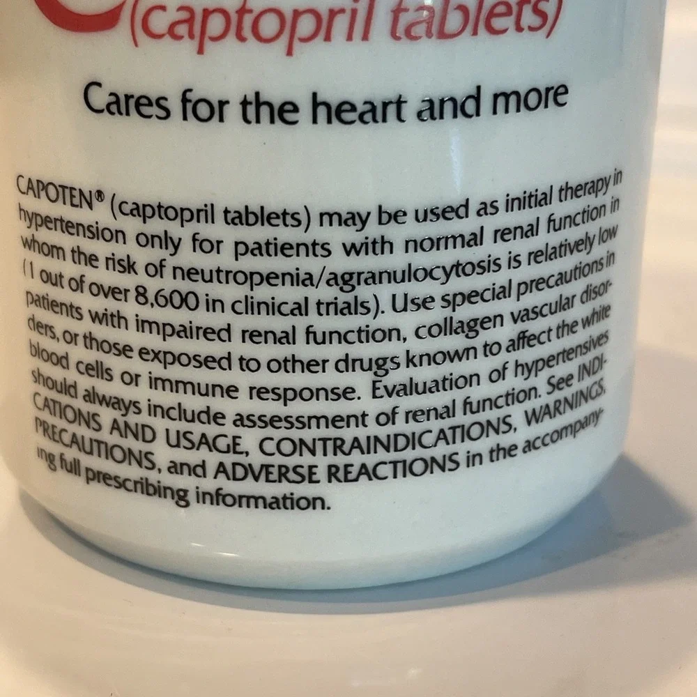 Capoten‎ Pharma Drug Rep Advertising  Ceramic Coffee Mug Cup pharmaceutical Heat